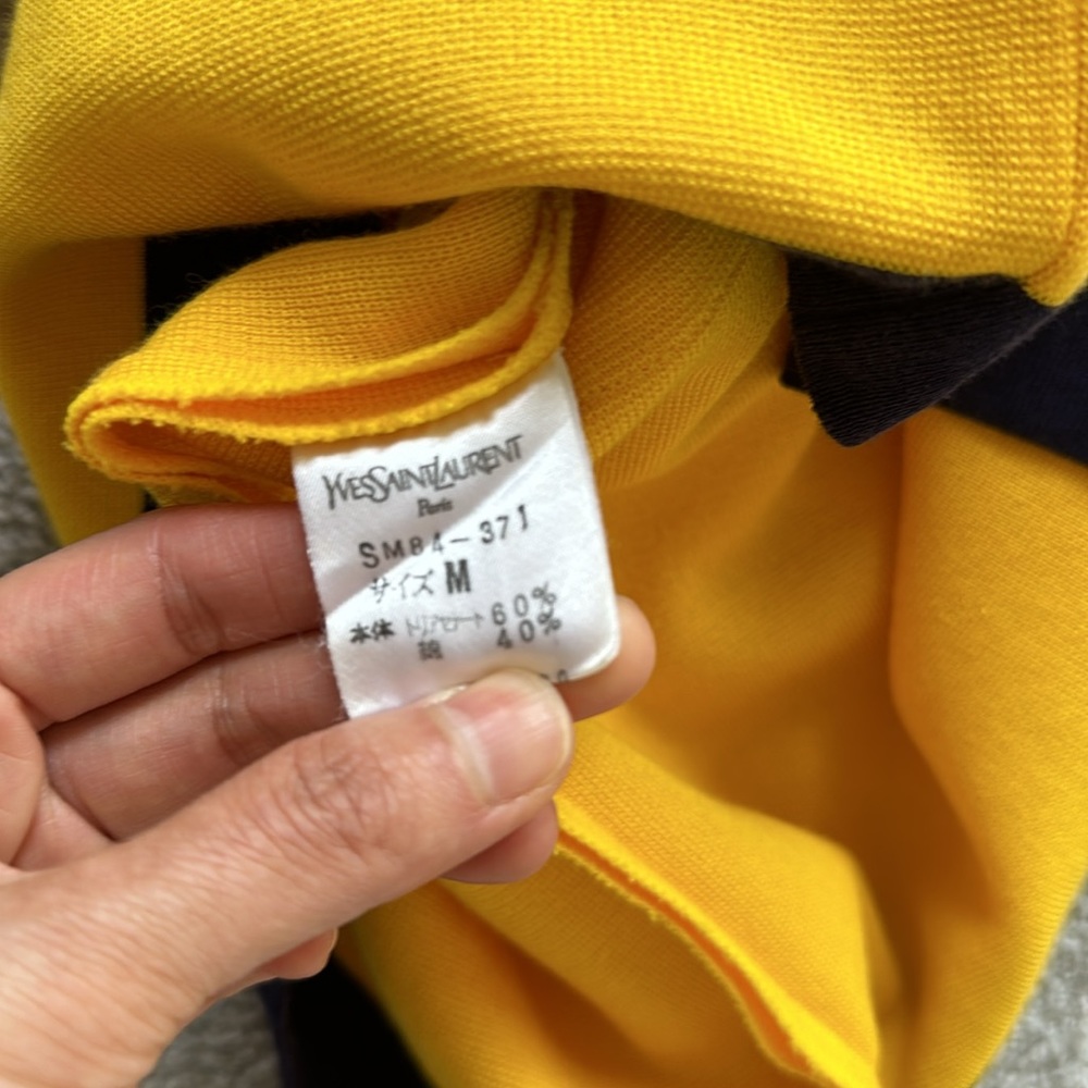Yves Saint Laurent Yellow and Black Midi Dress - Picture 4 of 16
